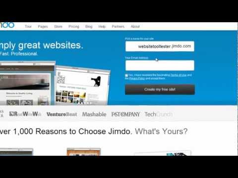 Jimdo: signing up for an account and choosing a domain name