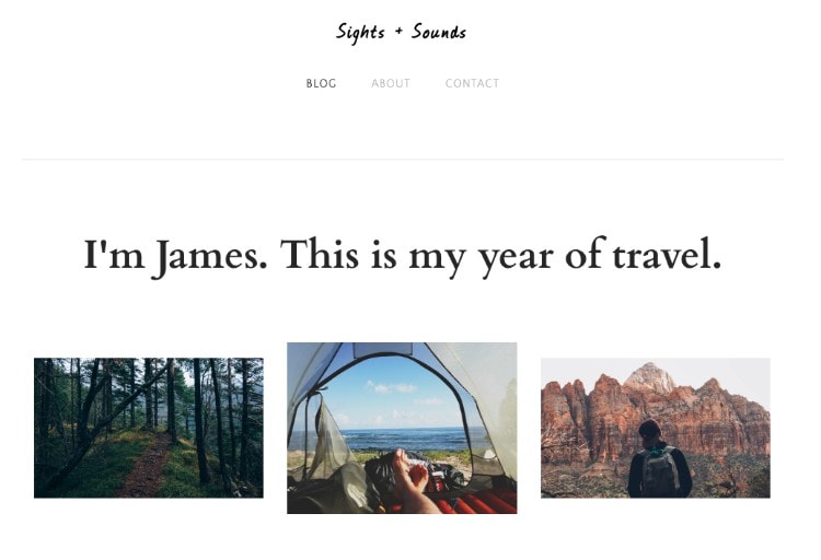weebly travel blog template