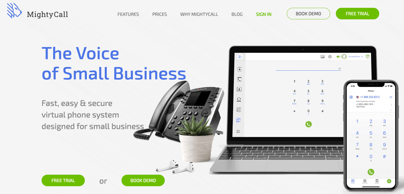 free business phone number mightycall