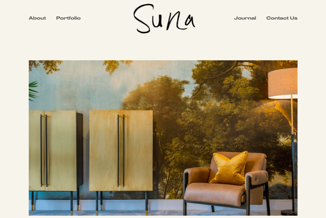 squarespace examples - suna interior design