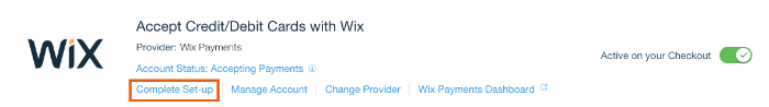 Wix Payments Setup