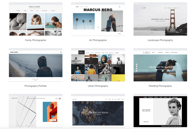 Wix photography website templates