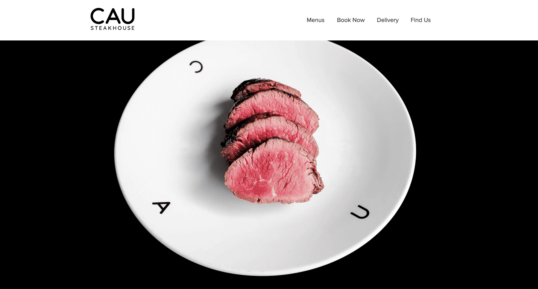 wix restaurant website - cau